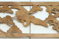 木地色の明るい色合いで気品ある彫刻欄間素材 EZ2719ab 在庫(a:1 b:1)枚