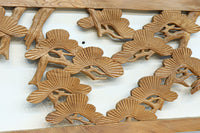 木地色の明るい色合いで気品ある彫刻欄間素材 EZ2719ab 在庫(a:1 b:1)枚