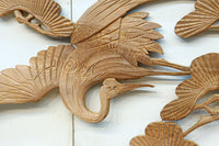 木地色の明るい色合いで気品ある彫刻欄間素材 EZ2719ab 在庫(a:1 b:1)枚