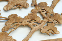 木地色の明るい色合いで気品ある彫刻欄間素材 EZ2719ab 在庫(a:1 b:1)枚