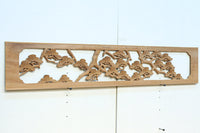 木地色の明るい色合いで気品ある彫刻欄間素材 EZ2719ab 在庫(a:1 b:1)枚