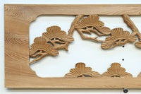 木地色の明るい色合いで気品ある彫刻欄間素材 EZ2719ab 在庫(a:1 b:1)枚