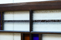 色ガラスがアクセントになるモダンデザインが素敵なガラス入り小型欄間 EZ2748ab 在庫(a:1 b:1)枚