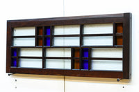 色ガラスがアクセントになるモダンデザインが素敵なガラス入り小型欄間 EZ2748ab 在庫(a:1 b:1)枚