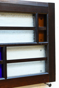 色ガラスがアクセントになるモダンデザインが素敵なガラス入り小型欄間 EZ2748ab 在庫(a:1 b:1)枚