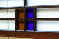 色ガラスがアクセントになるモダンデザインが素敵なガラス入り小型欄間 EZ2748ab 在庫(a:1 b:1)枚