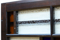 色ガラスがアクセントになるモダンデザインが素敵なガラス入り小型欄間 EZ2748ab 在庫(a:1 b:1)枚