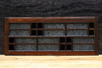 色ガラスがアクセントになるモダンデザインが素敵なガラス入り小型欄間 EZ2748ab 在庫(a:1 b:1)枚