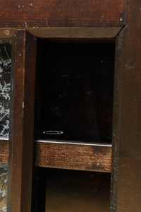 色ガラスがアクセントになるモダンデザインが素敵なガラス入り小型欄間 EZ2748ab 在庫(a:1 b:1)枚