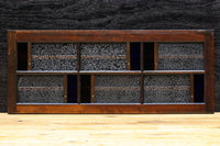 色ガラスがアクセントになるモダンデザインが素敵なガラス入り小型欄間 EZ2748ab 在庫(a:1 b:1)枚