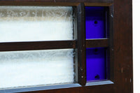 色ガラスがアクセントになるモダンデザインが素敵なガラス入り小型欄間 EZ2748ab 在庫(a:1 b:1)枚