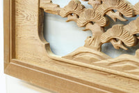 Carved transom with glass EZ2766