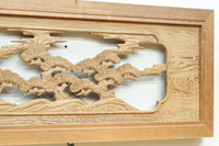 Carved transom with glass EZ2766