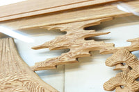 Carved transom with glass EZ2766