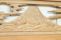 Carved transom with glass EZ2766