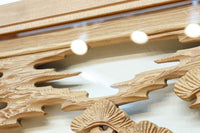 Carved transom with glass EZ2766