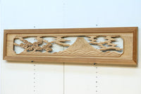Carved transom with glass EZ2766