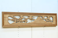 Carved transom with glass EZ2766