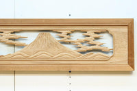 Carved transom with glass EZ2766