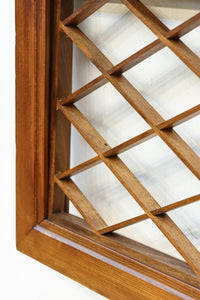 落ち着いた色彩に組子模様が軽やかに浮かぶ菱格子欄間 EZ2770 在庫1枚