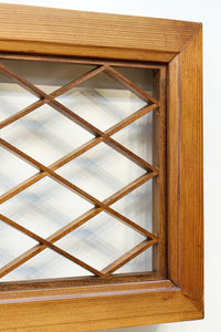 落ち着いた色彩に組子模様が軽やかに浮かぶ菱格子欄間 EZ2770 在庫1枚