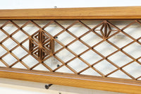 落ち着いた色彩に組子模様が軽やかに浮かぶ菱格子欄間 EZ2770 在庫1枚