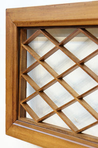 落ち着いた色彩に組子模様が軽やかに浮かぶ菱格子欄間 EZ2770 在庫1枚