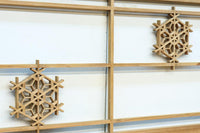 桜亀甲の組子細工が映える小型欄間 EZ2789ab 在庫(a:1 b:1)枚