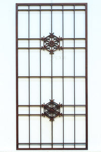 麻の葉と胡麻組子の装飾で雅な面持ちの小型建具素材 EZ2803 在庫2枚