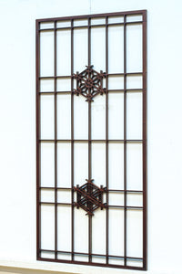 麻の葉と胡麻組子の装飾で雅な面持ちの小型建具素材 EZ2803 在庫2枚