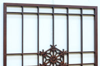 麻の葉と胡麻組子の装飾で雅な面持ちの小型建具素材 EZ2803 在庫2枚