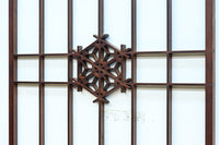 麻の葉と胡麻組子の装飾で雅な面持ちの小型建具素材 EZ2803 在庫2枚