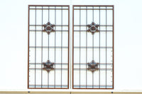 麻の葉と胡麻組子の装飾で雅な面持ちの小型建具素材 EZ2803 在庫2枚