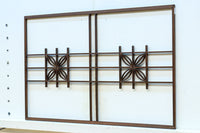 シンプルな中に七宝組子装飾が映える小型欄間素材 EZ2804b 在庫4枚