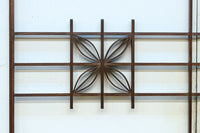 シンプルな中に七宝組子装飾が映える小型欄間素材 EZ2804b 在庫4枚