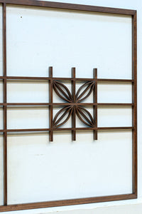 シンプルな中に七宝組子装飾が映える小型欄間素材 EZ2804b 在庫4枚