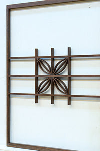 シンプルな中に七宝組子装飾が映える小型欄間素材 EZ2804b 在庫4枚