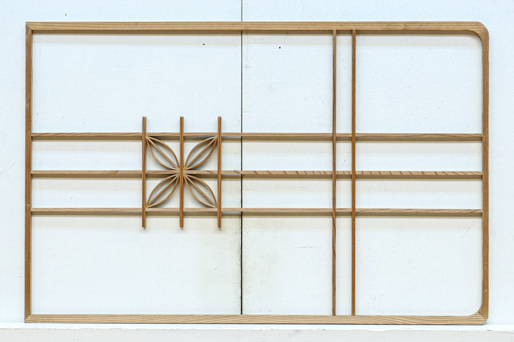 組子長欄間　七宝柄の木工細工　昭和レトロの建具 組子細工の欄間を制作。 七宝柄に挑戦しました。 これからもいろんな柄