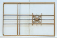 シンプルデザイン!!七宝組子装飾で風情ある小型欄間素材 EZ2805a 在庫4枚