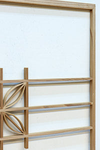 シンプルデザイン!!七宝組子装飾で風情ある小型欄間素材 EZ2805a 在庫4枚