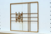 シンプルデザイン!!七宝組子装飾で風情ある小型欄間素材 EZ2805b 在庫4枚