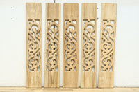 蔦の様にも見える個性的な模様を描いたレリ-フ調彫刻飾り EZ2807 在庫5枚