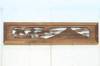 雄大な富士山と松の風景が美しい彫刻欄間 EZ2810 在庫1枚