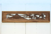 雄大な富士山と松の風景が美しい彫刻欄間 EZ2810 在庫1枚
