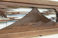 雄大な富士山と松の風景が美しい彫刻欄間 EZ2810 在庫1枚