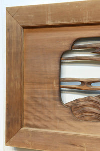 雄大な富士山と松の風景が美しい彫刻欄間 EZ2810 在庫1枚