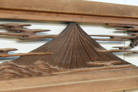 雄大な富士山と松の風景が美しい彫刻欄間 EZ2810 在庫1枚