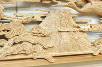 鶴と松を細やかに描いた彫刻欄間 EZ2812ab 在庫(a:1 b:1)枚