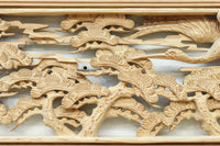 鶴と松を細やかに描いた彫刻欄間 EZ2812ab 在庫(a:1 b:1)枚