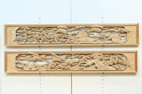 鶴と松を細やかに描いた彫刻欄間 EZ2812ab 在庫(a:1 b:1)枚